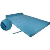 Viking Choice Opvouwbaar matras met hoofdkussen - Wasbare hoes - 200cm x 120cm x 10cm - Navy