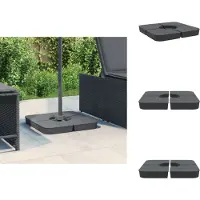vidaXL 4-delige set kruisvoet parasolstandaarden, 100 kg, PP