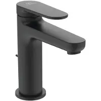 Ideal standard Cerafine Nuovo - Wastafelkraan met afvoer, zijdeglans zwart BD908XG