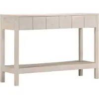 vidaXL Wandtafel 110x35x75 cm massief mangohout wit