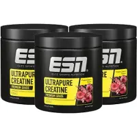 ESN Ultrapure Creatine Poeder, Fresh Cherry, 3 x 250 g Voordeelverpakking - Puur Creatine Monohydraat, Premium Kwaliteit, Veganistisch