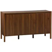 Sweeek Dressoir houteffect 3 deuren 140cm Walnoot