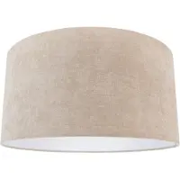 QAZQA Stoffen lampenkap lichtbruin rond 50/50/25