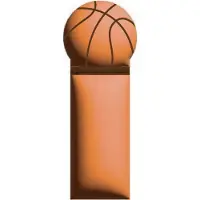 Itotal Pencil Case Silicone "BASKETBALL" Zachte siliconen etui voor school, uitbreidbaar met contourvorm 6x6x21cm 150gr