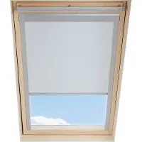 Unyqoos Verduisterend Rolgordijn passend op VELUX Dakramen M08, 308, Wit