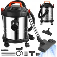 Bedee Stofzuiger - Nat en Droog - 18Kpa Zuigkracht - 20L RVS Tank - 2000W Motor - Wordt geleverd met 1,5m slang - Voor Werkplaats en Kantoor