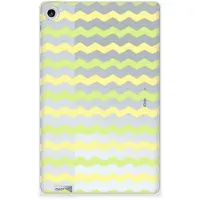 B2Ctelecom Back Cover voor Lenovo Tab M10 Plus (3e generatie) Hippe Hoes Waves Yellow