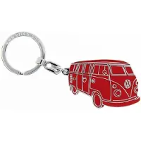 Brisa VW Collection - Volkswagen metalen sleutelhanger-ring sleutelaccessoire sleutelhouder in T1 Bulli Bus-design (Silhouette/Pink)