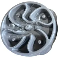 Pawise Slow Feeder Flower Grijs - Hondenvoerbak - Ø22x5 cm
