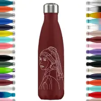 FLASKE Lady - RVS Drinkfles van 500ML- Geschikt als waterfles, thermosfles en thermoskan