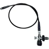 Metalsub Hose With Din 200/300 Valve 1/4´´ Bsp Female Compressor Zwart 50 cm