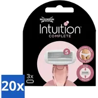 Wilkinson Sword 20 x - Navulmesjes - Intuition Complete - Compatibel - 3 mesjes - Scheermesjes Vrouwen - Scheren Voor Vrouwen - Navulmesjes - Huidverzorging - Scheren Voor Gevoelige Huid