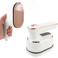 LONGZIMING -Mini Stoomstrijkijzer 1000W – Draagbaar Reisstrijkijzer met Keramische Titanium Strijkzool – Snel Opwarmen & Nat/Droog Strijken – wit