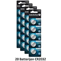EverActive CR2032 3V Lithium Knoopcel Batterij 2032 DL2032 - 20 Stuks
