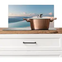 KitchenYeah Spatscherm keuken 70x30 cm - Kookplaat achterwand Duinen - Waterplas - Oneindige rust - Muurbeschermer - Spatwand fornuis - Hoogwaardig aluminium