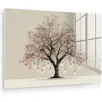 MuchoWow Glasschilderij 180x120 cm - Schilderij acrylglas - Lichtboom - Winter - Kerst - Meerkleurig - Foto op glas - Muurdecoratie woonkamer - Wanddecoratie slaapkamer - Schilderijen