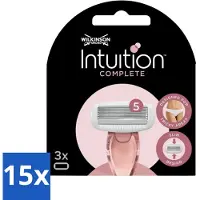 Wilkinson Sword 15 x - Navulmesjes - Intuition Complete - Compatibel - 3 mesjes - Scheermesjes Vrouwen - Scheren Voor Vrouwen - Navulmesjes - Huidverzorging - Scheren Voor Gevoelige Huid
