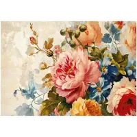 WALLARENA - Fotobehang - 400x280 cm - grote rozen op beton voor slaapkamer en woonkamer