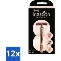 Wilkinson Sword 12 x - Scheermes - Intuition Rose Gold - Luxe - 10 mesjes - Veiligheids Scheermes - Scheermes Dames - Scheermes Heren - Scheermes Rose Gold - Scheermes Wilkinson