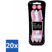 Wilkinson 20 x Intuition - Navulmesjes - Wenkbrauw Shaper - Precisie - 3 mesjes - Voordeelverpakking - 20 stuks