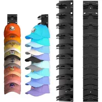 LONGZIMING Hoedenhouder 2-Pack – Voor 10 Hoeden – Wand- & Deurmontage – Horizontale & Verticale Ophanging – Ruimtebesparend & Stevig