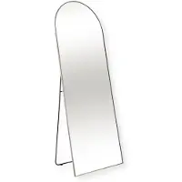Sensahome Passpiegel - Minimalistische Design Wandspiegel - Staande Spiegel met Metalen Rand - Hangend - Taupe - 160x60 CM
