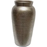 HS Potterie Zilver goud vaas 18x35