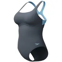 Speedo Flex Band Swimsuit Grijs UK 38 Vrouw