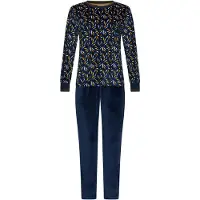 Pastunette Duurzame velours pyjama nachtblauw | Maat 44