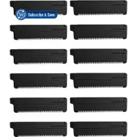 Bakblade Rug Scheermesjes Set – 12 Vervangende Mesjes voor Back Shaver – 9,5 x 3 cm – Zwart
