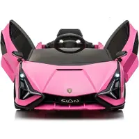 Lamborghini Sian - Elektrische Kinderauto - Met Afstandsbediening - Roze