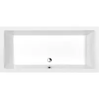 Polysan Deep Rechthoekige douchebak, frame 160x75x26cm, Wit