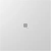 Polysan Treneca Gegoten marmeren douchebak 100x100cm, snijdbaar volgens uw wensen, wit mat
