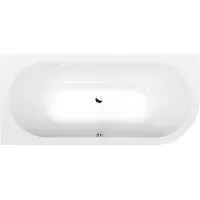 Hak Handelsagentur Koch Viva L asymmetrisch bad 185x80x47cm, wit