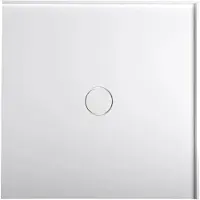 Polysan Mirai Vierkante kunstmarmeren douchebak, 90x90x1,8cm, wit