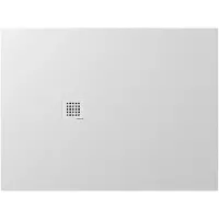 Polysan Treneca Gegoten marmeren douchebak 120x90cm, snijdbaar volgens uw wensen, wit mat