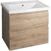 Aqualine Altair Wastafelonderkast 67x60x45cm, eiken emporio