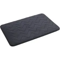 Gedy Mousse Badmat, 50x80cm, 100% polyester, antislip, antraciet