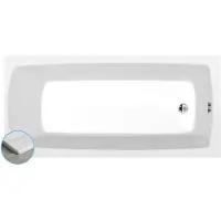 Polysan Lily Slim Rechthoekig bad 140x70x39cm, wit