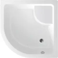 Aqualine Kwadrant acryl douchebak 80x80x28cm incl. steunpoten, R550