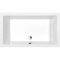 Polysan Deep Rechthoekige douchebak met ondersteuningsframe, 130x75x26cm, wit