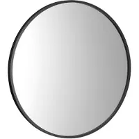 Sapho Notion Slim Ingelijste spiegel, rond, ø 40cm, zwart mat