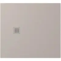 Polysan Treneca Douchebak van gegoten marmer 110x100cm, snijdbaar volgens uw wensen, beige mat