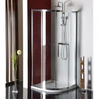 Polysan Lucis Line Kwartronde douchewand, 900x900 mm, R550, helder glas