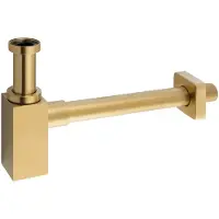 Sapho Wastafelsifon 5/4", Diameter 32mm, Vierkant, goud mat