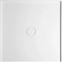 Polysan Mirai Alkoof gekweekte marmeren douchebak, 90x90x1,8cm, wit