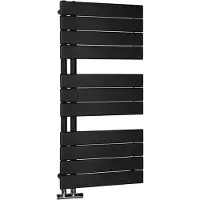 Aqualine Mili badkamerradiator 450x934mm, zwart mat