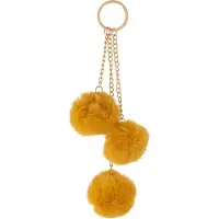 J-Line hanger 3 Bollen - textiel - oker - 2 stuks