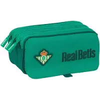 Safta Pennenetui met 3 vakken Real Betis Balompié Groen 21,5 x 10 x 8 cm