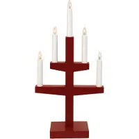 Star Trading Trapp adventskandelaar 46 cm Rood